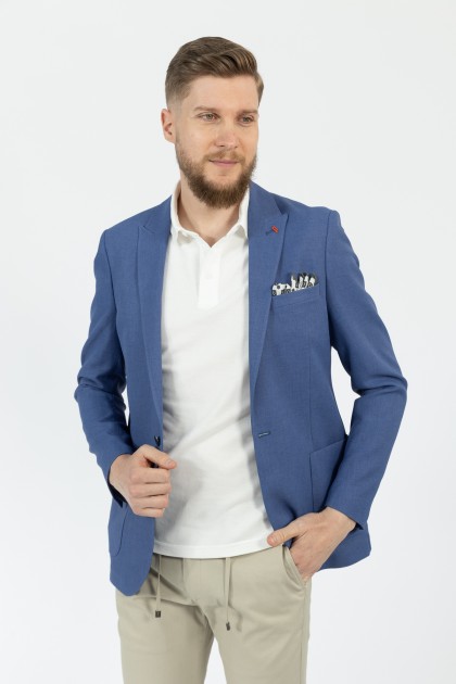 SACOU ALBASTRU SLIM FIT TWN