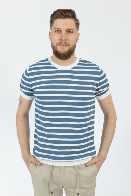 TRICOU BLEU SLIM FIT D'S DAMAT