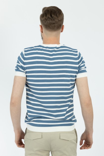 TRICOU BLEU SLIM FIT D'S DAMAT