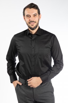 CAMASA NEAGRA D'S DAMAT REGULAR FIT