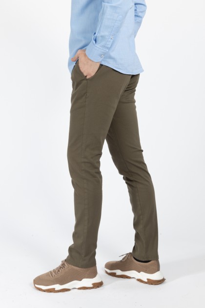 PANTALONI CHINO KAKI SLIM FIT TWN