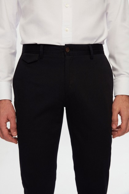 PANTALONI CHINO NEGRI SLIM FIT TWN