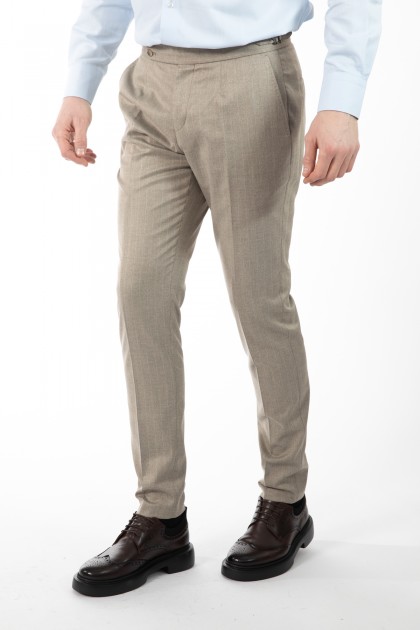 PANTALONI BEJ SLIM FIT D'S DAMAT