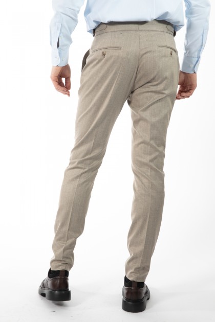 PANTALONI BEJ SLIM FIT D'S DAMAT